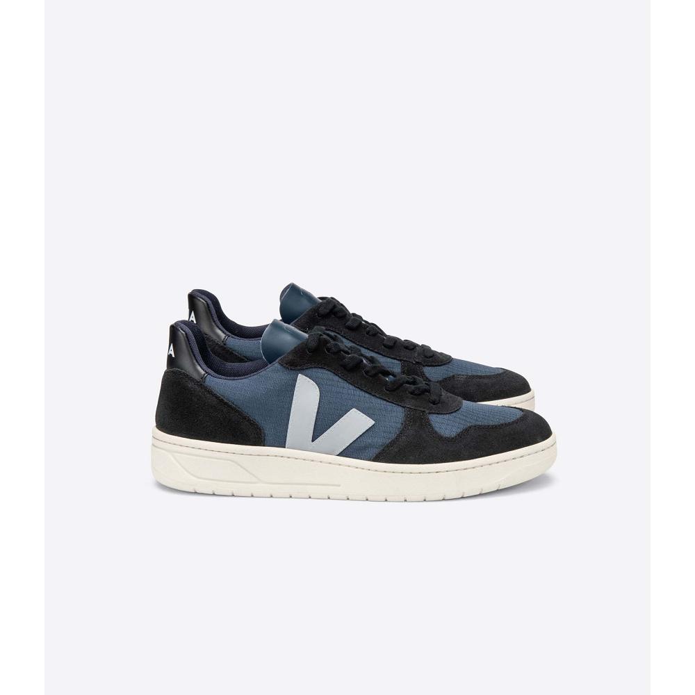 Veja V-10 RIPSTOP Sneakers Dames Blue/Black | BE 661WNB